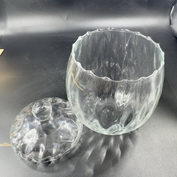 Princess House Optic Clear Glass Apothecary Jar Canister Container Vintage Decor - Picture 8 of 14